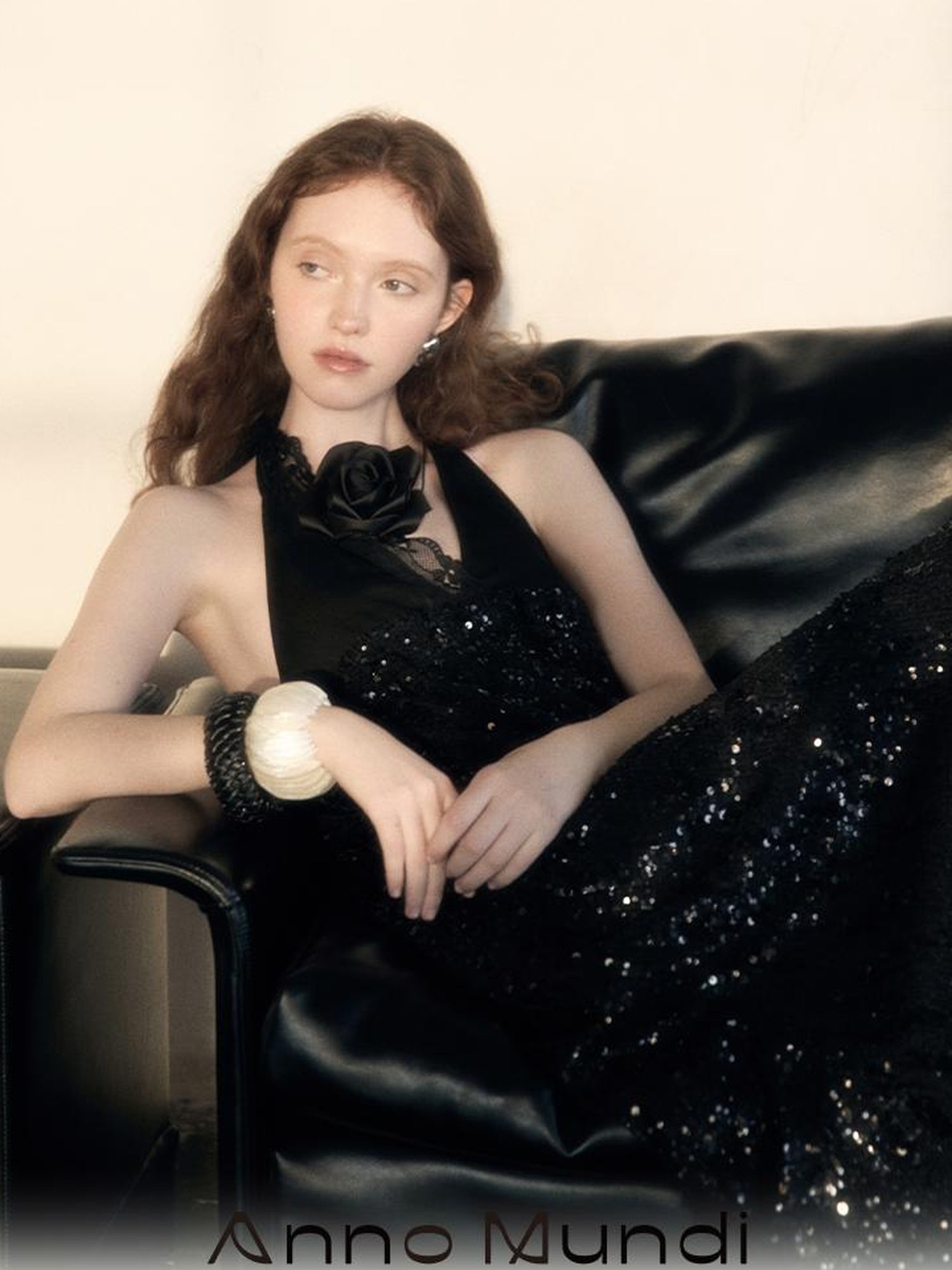 AnnoMundi Sparkle Strap Evening Gown With Flowy Layered Hem