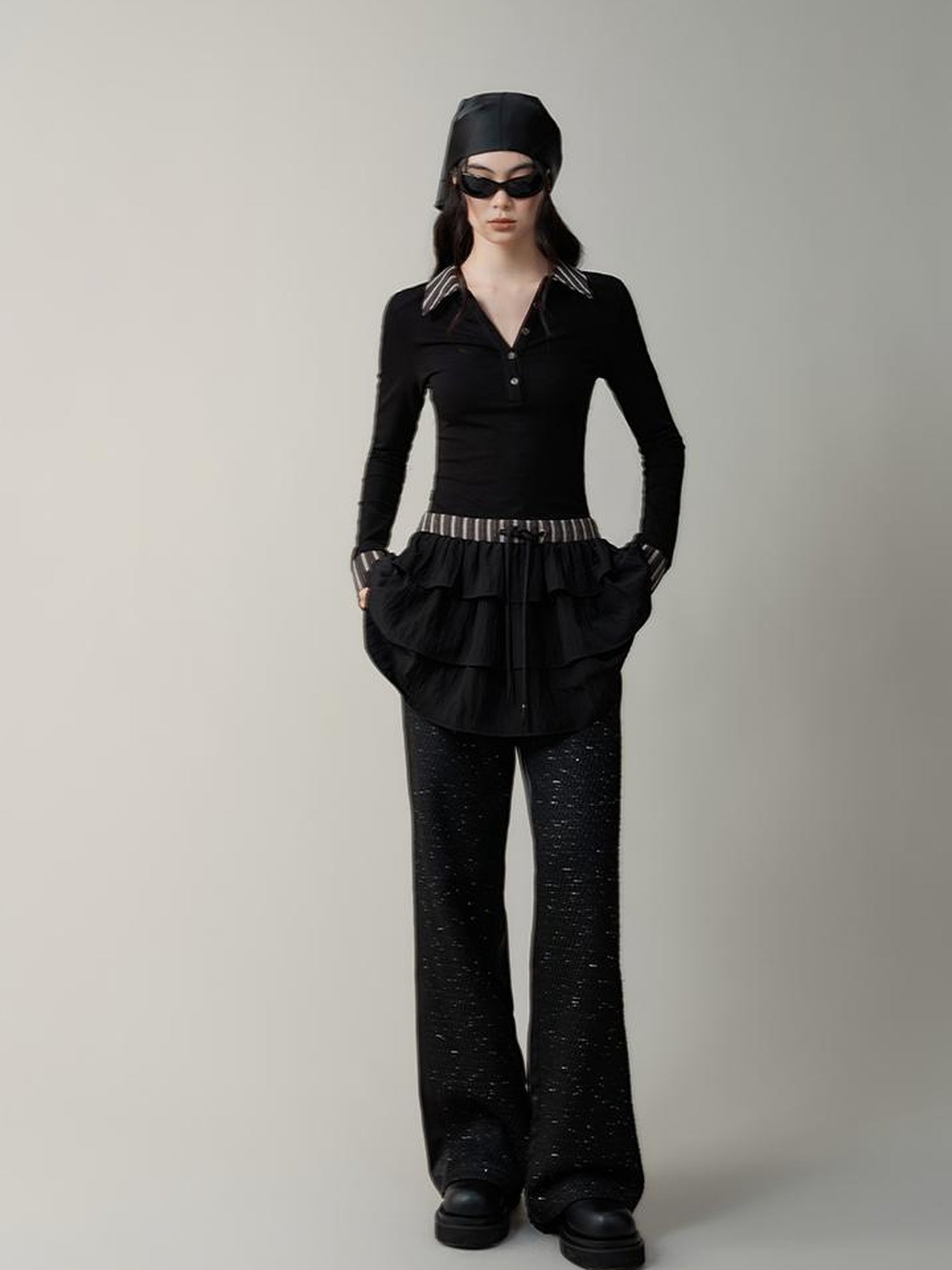AnnoMundi Sparkle Weave Wide Leg Trousers
