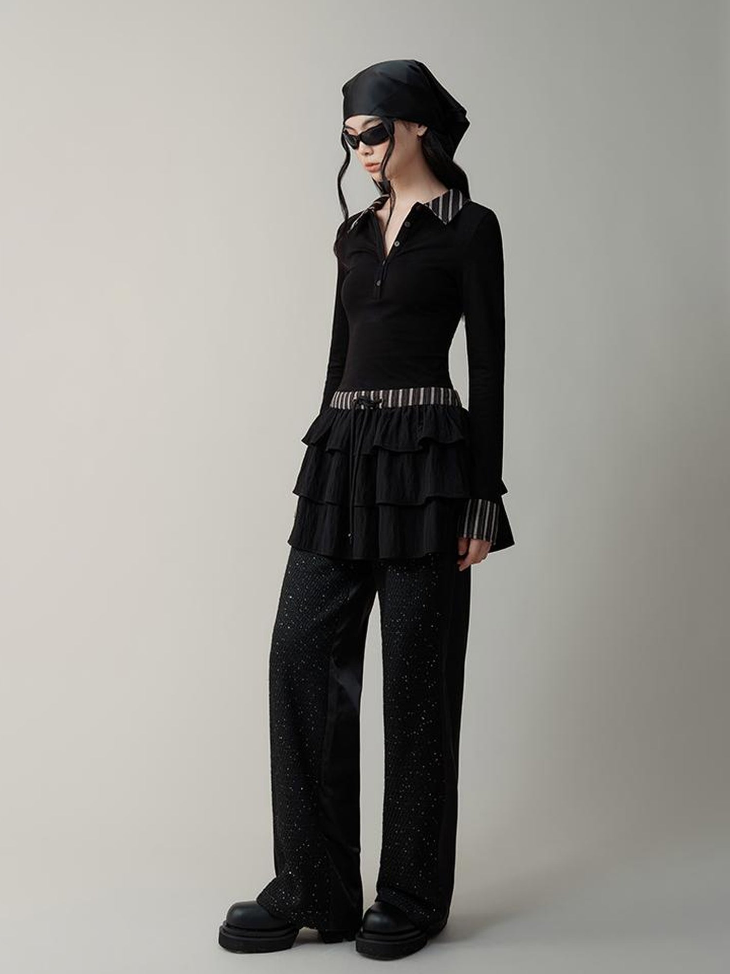 AnnoMundi Sparkle Weave Wide Leg Trousers