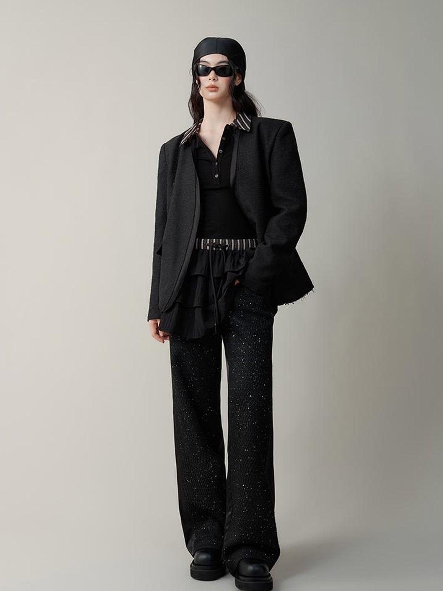 AnnoMundi Sparkle Weave Wide Leg Trousers