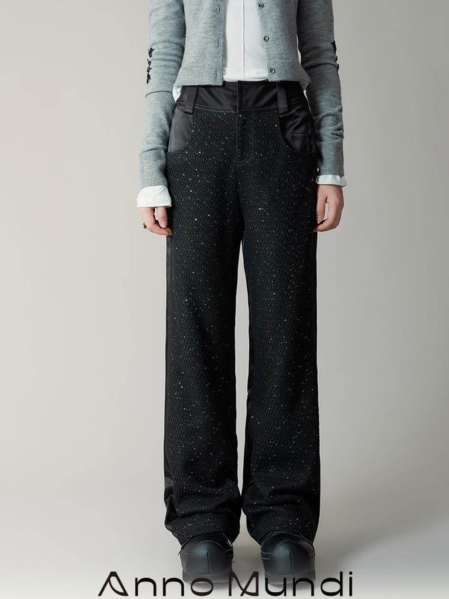 AnnoMundi Sparkle Weave Wide Leg Trousers