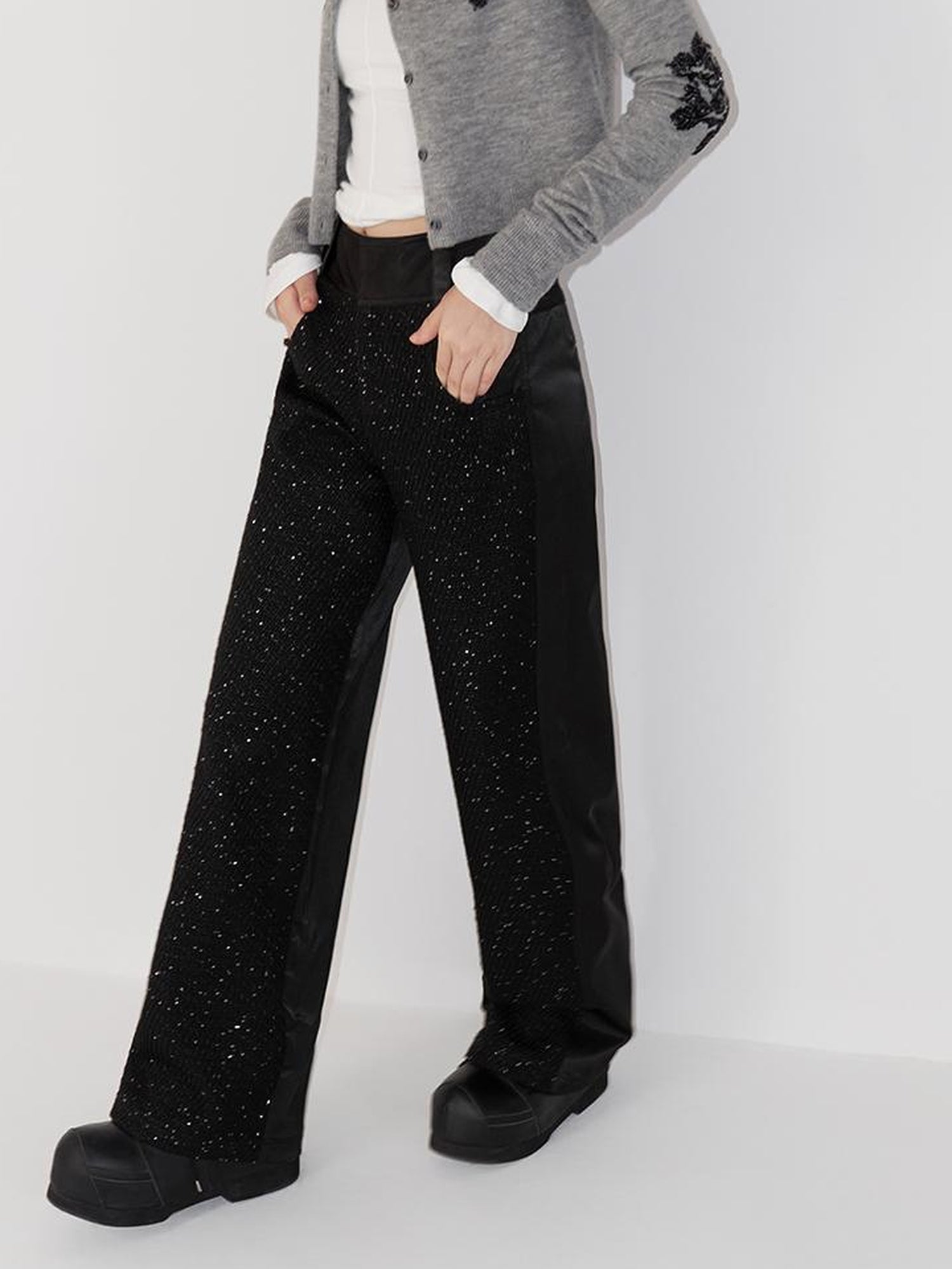 AnnoMundi Sparkle Weave Wide Leg Trousers