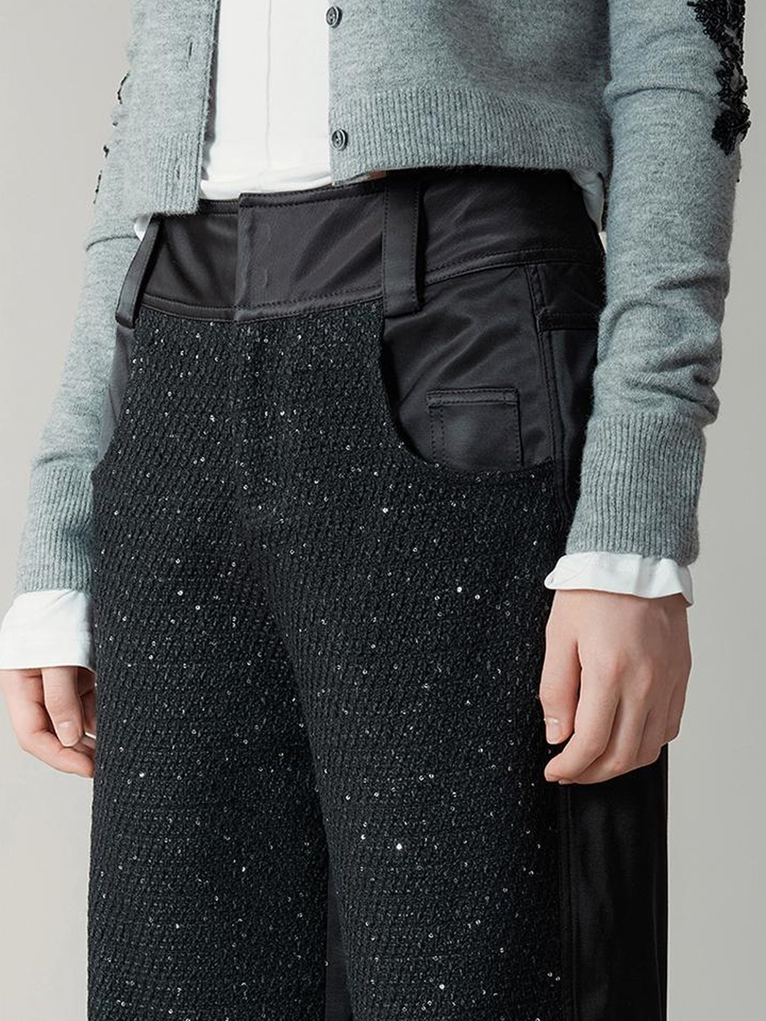 AnnoMundi Sparkle Weave Wide Leg Trousers