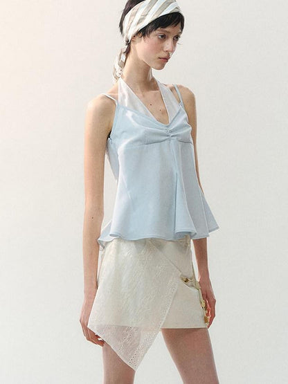 AnnoMundi Spliced Fabric Layered Hem Beaded Women&