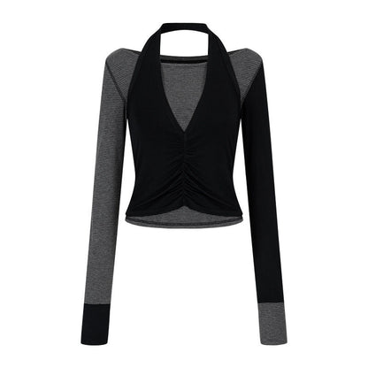 AnnoMundi_Spliced_Halter_Slim_Fit_Faux_Two_Piece_Women&