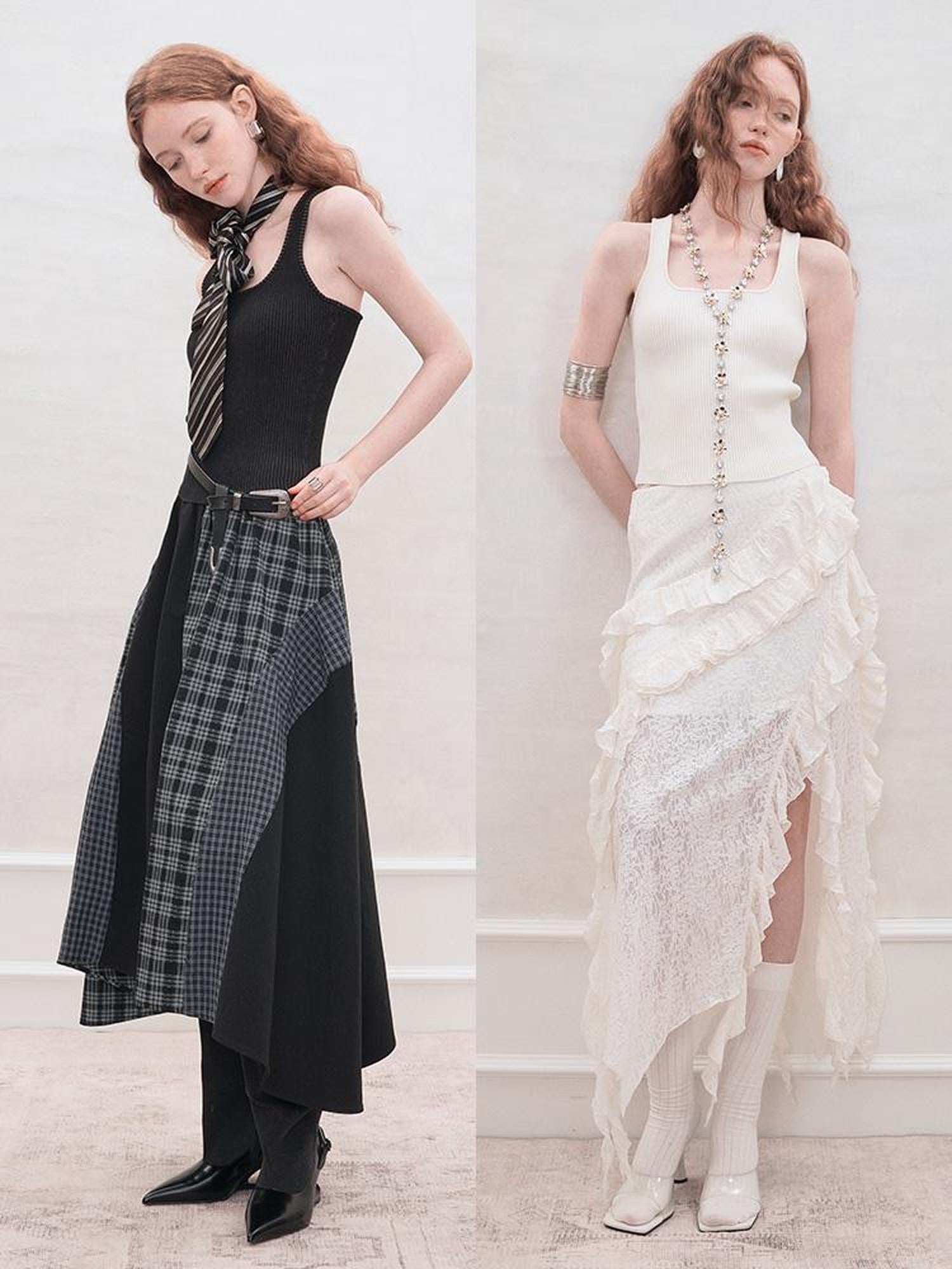 AnnoMundi Square Neck Ribbed Tank Top