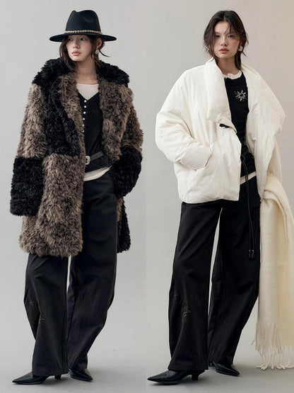 AnnoMundi Star Bird Embroidered Loose Fit Cotton Pants Pants