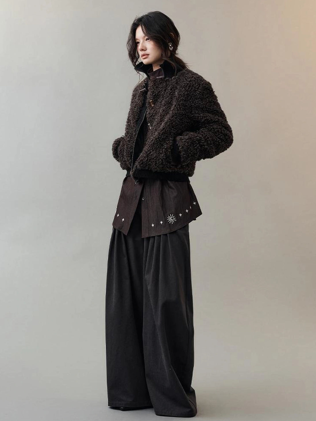 AnnoMundi Starry Embroidered Oversized Shirt Shirts