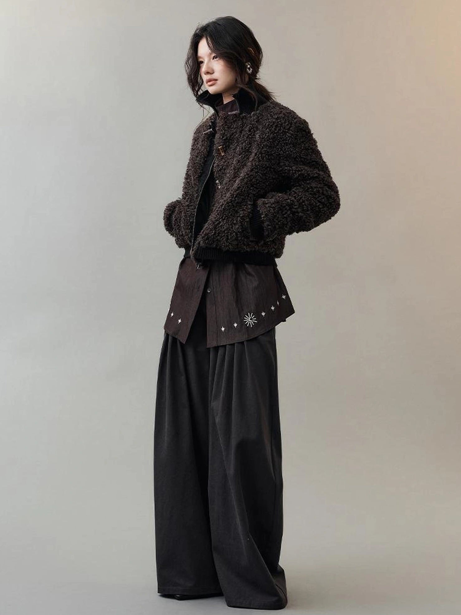 AnnoMundi Starry Embroidered Oversized Shirt Shirts