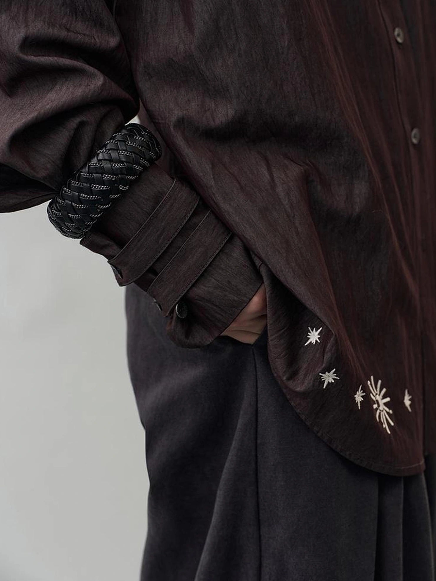 AnnoMundi Starry Embroidered Oversized Shirt Shirts