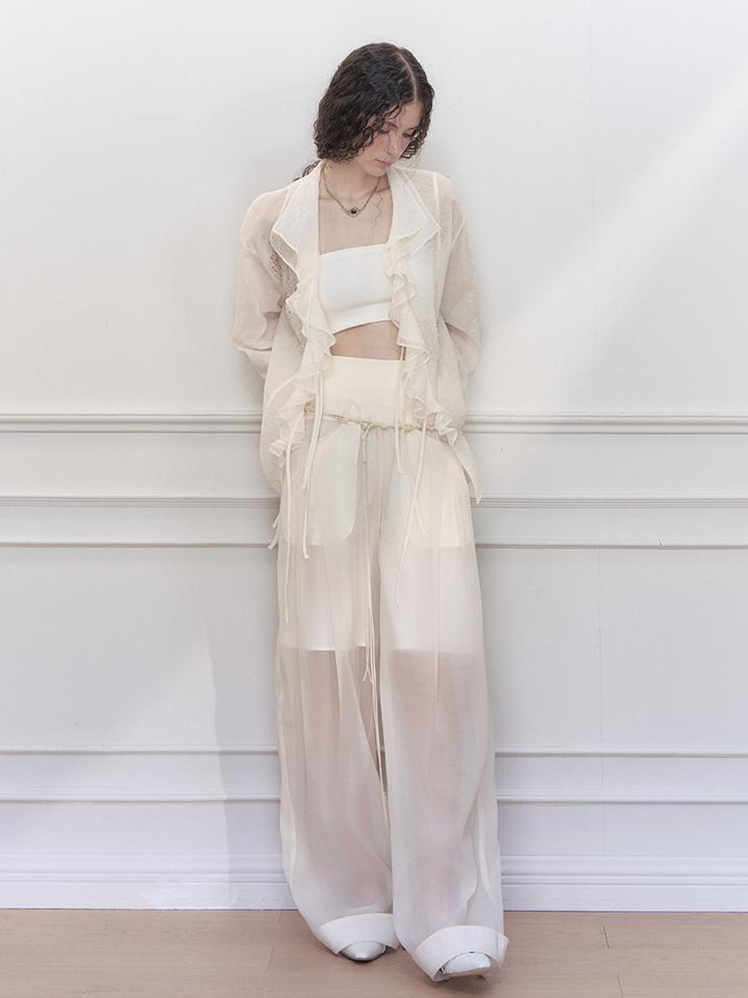 AnnoMundi Stellar Embroidered Sheer Sunshield Blouse