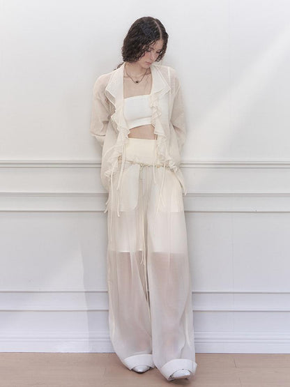 AnnoMundi Stellar Embroidered Sheer Sunshield Blouse