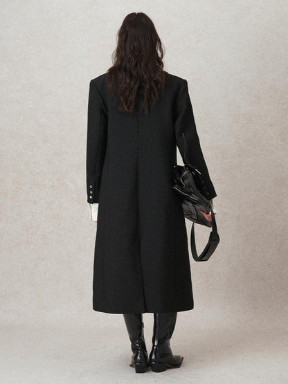 AnnoMundi Straight Cut Longline Blazer With Fringe Brooch