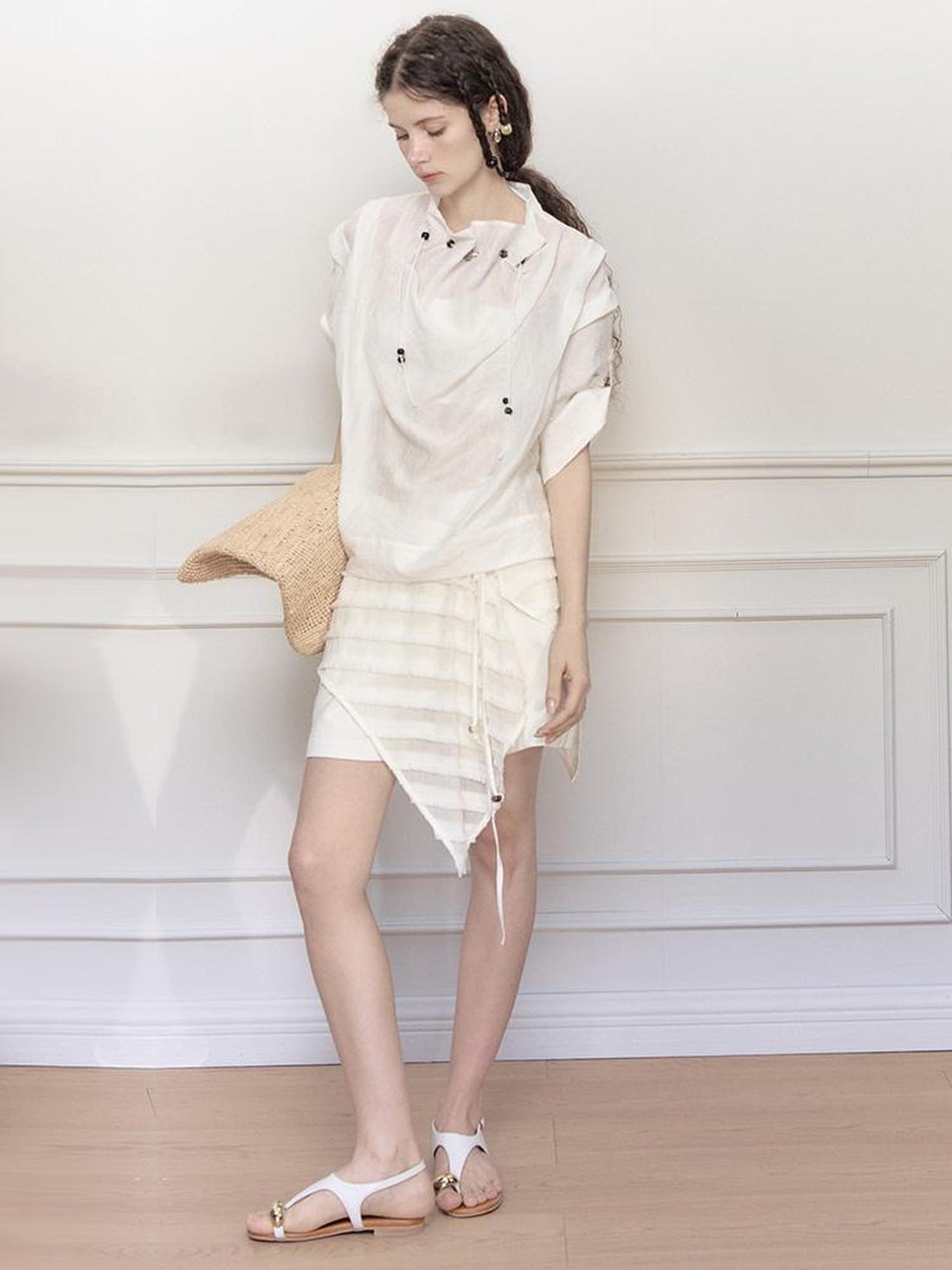 AnnoMundi Straight Denim With Detachable Beaded Fringe