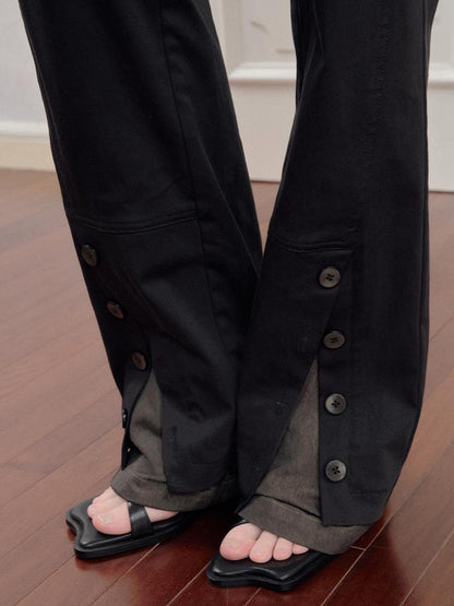 AnnoMundi Straight Leg Cargo Pants With Dual Waist