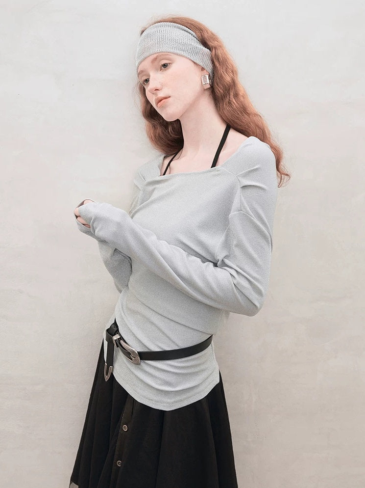 AnnoMundi Strappy Cropped Halter Neck Regular Fit Women Solid Black White Tank Tops