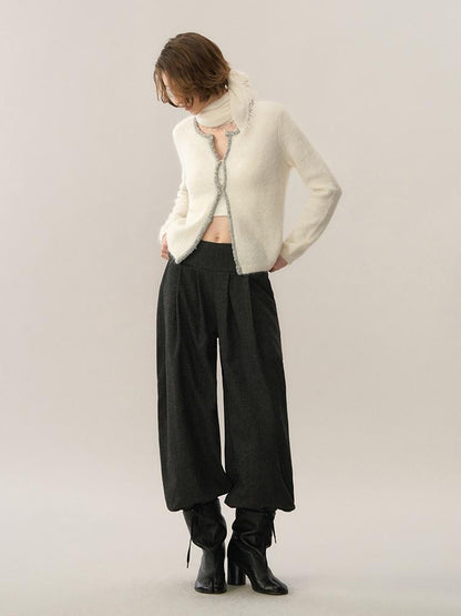 AnnoMundi Striped Balloon Cuff Wool Blend Women&