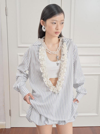 AnnoMundi Striped Bloomer Shorts