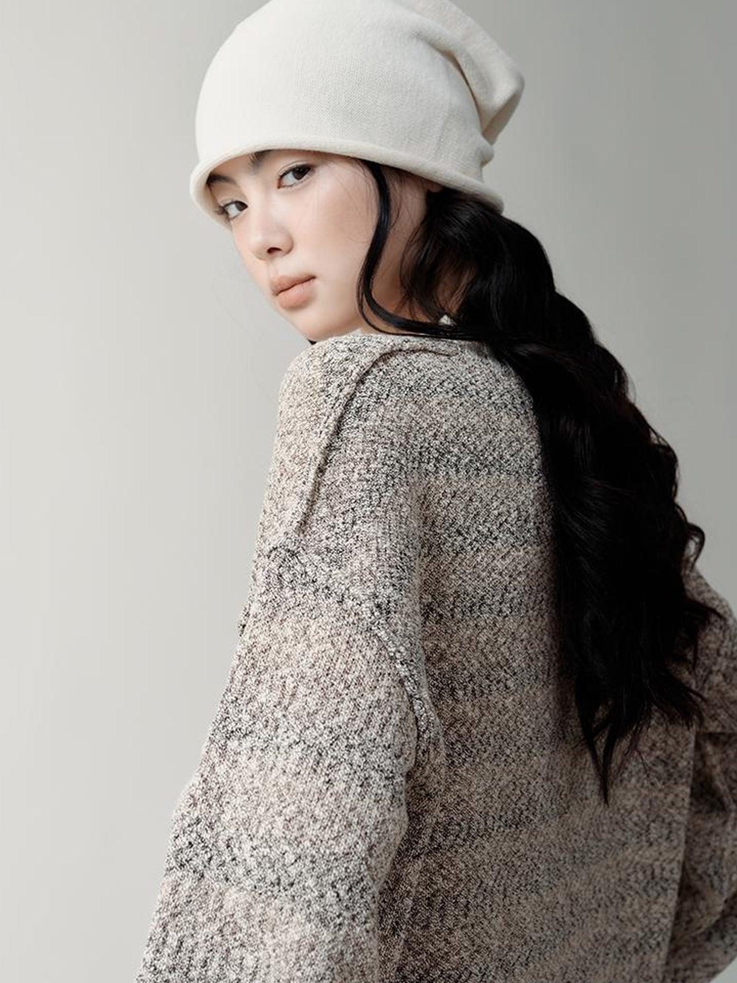AnnoMundi Striped Relaxed Fit Round Neck Sweater