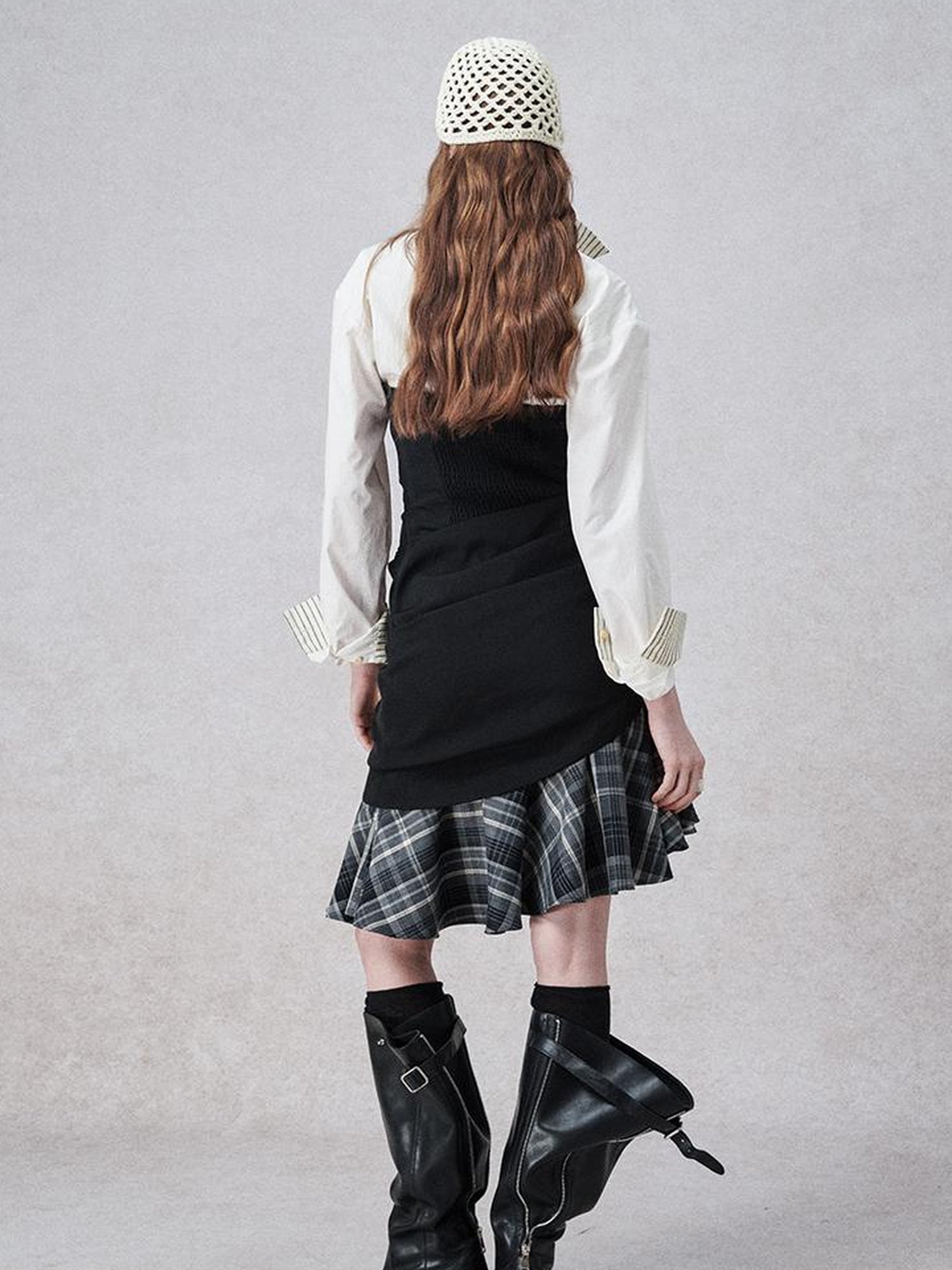 AnnoMundi Tartan A Line Mini Dress With Adjustable Straps