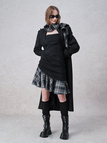 AnnoMundi Tartan A Line Mini Dress With Adjustable Straps