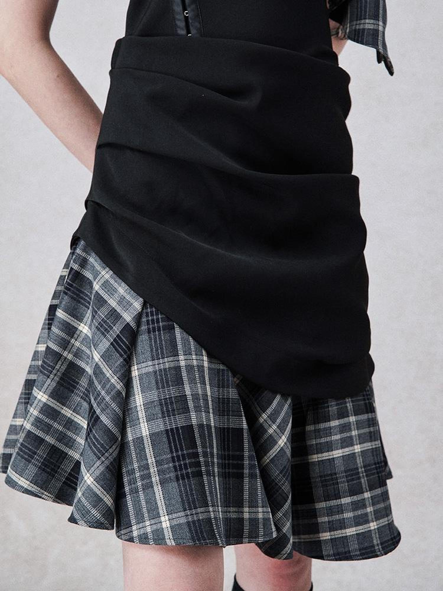 AnnoMundi Tartan A Line Mini Dress With Adjustable Straps