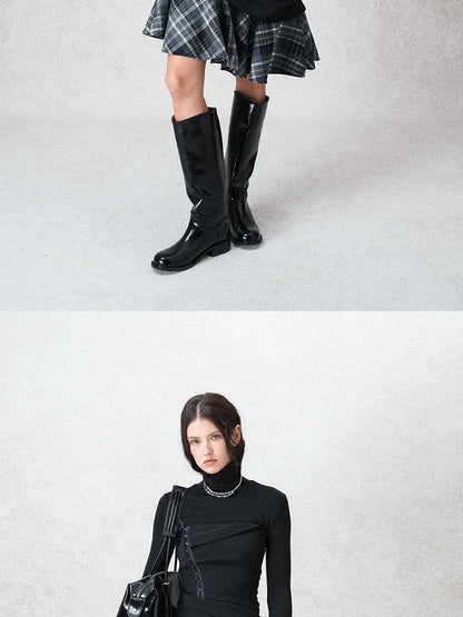 AnnoMundi Tartan A Line Mini Dress With Adjustable Straps