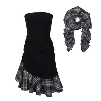 AnnoMundi_Tartan_A_Line_Mini_Dress_With_Adjustable_Straps_MISSTT
