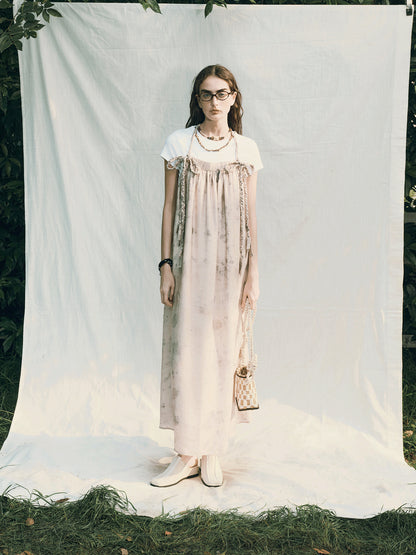 AnnoMundi Tea Stained Lyocell Vacation Slip Dress