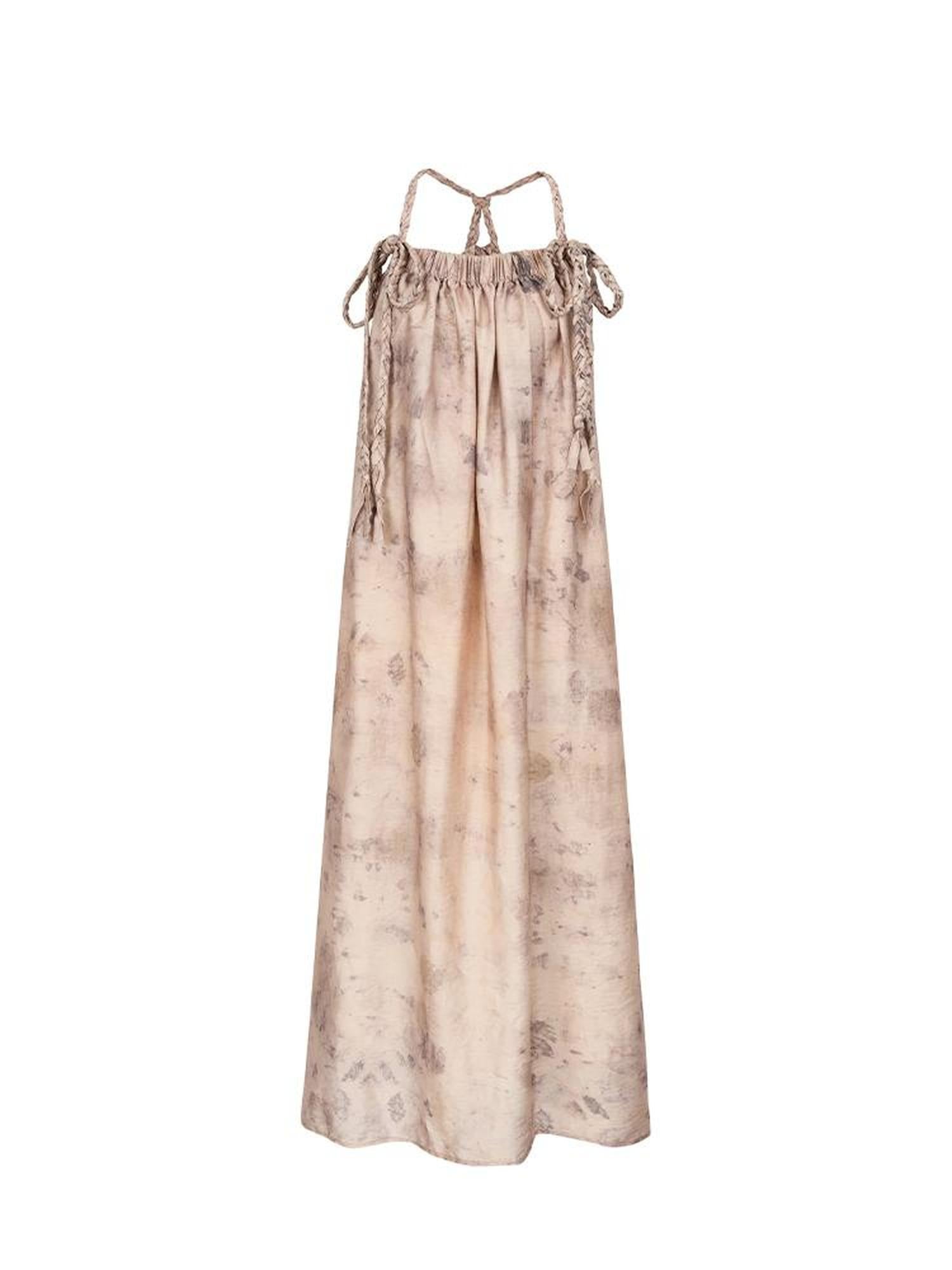 AnnoMundi Tea Stained Lyocell Vacation Slip Dress