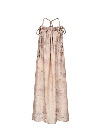 AnnoMundi Tea Stained Lyocell Vacation Slip Dress