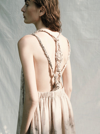AnnoMundi Tea Stained Lyocell Vacation Slip Dress