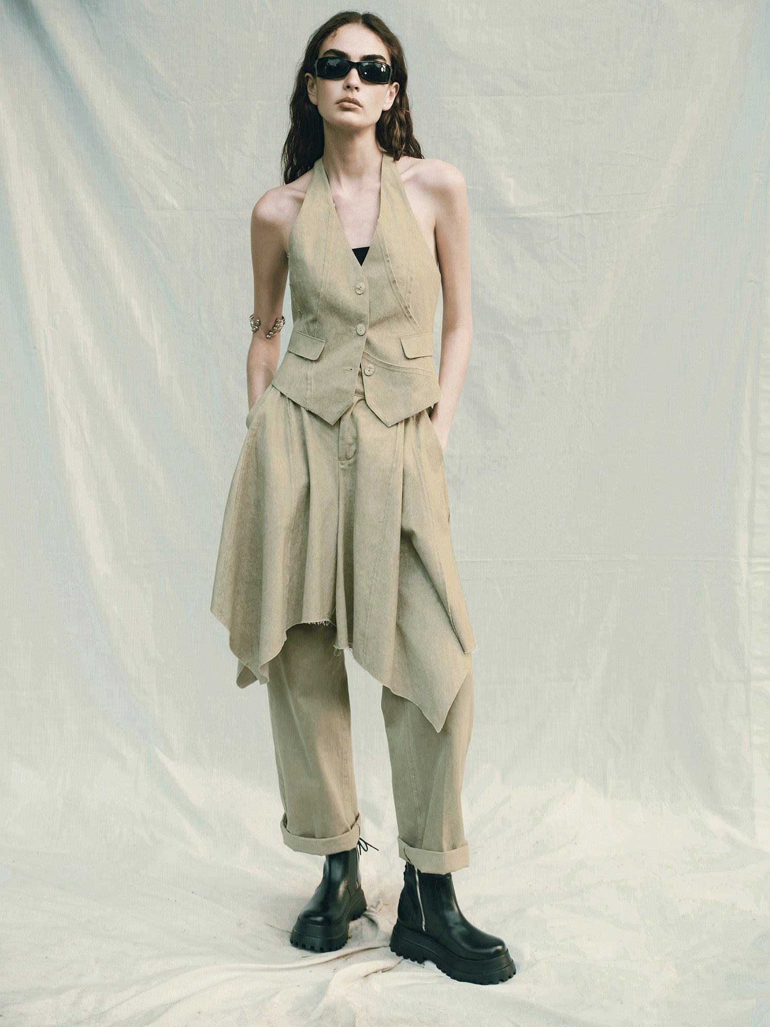 AnnoMundi Tencel Denim Designer High Waist Women&