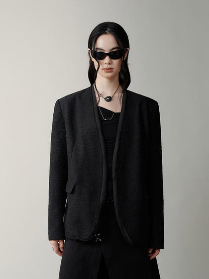 AnnoMundi Textured Arc Panel Blazer