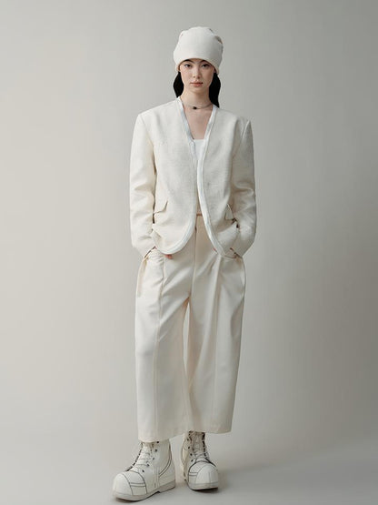 AnnoMundi Textured Arc Panel Blazer
