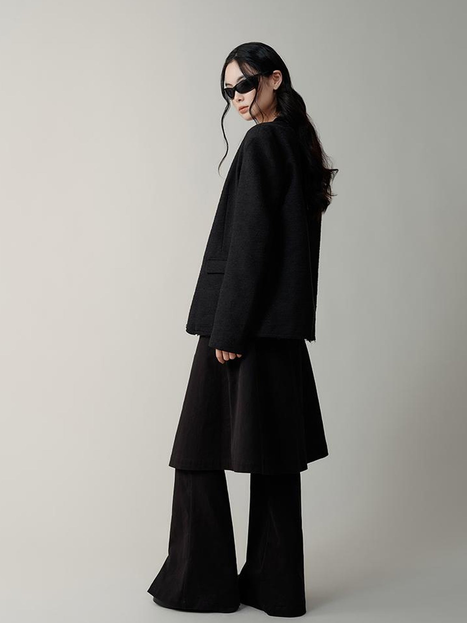 AnnoMundi Textured Arc Panel Blazer