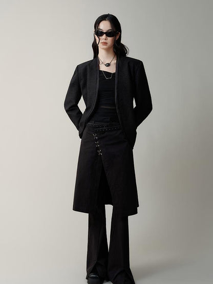 AnnoMundi Textured Arc Panel Blazer
