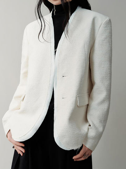 AnnoMundi Textured Arc Panel Blazer