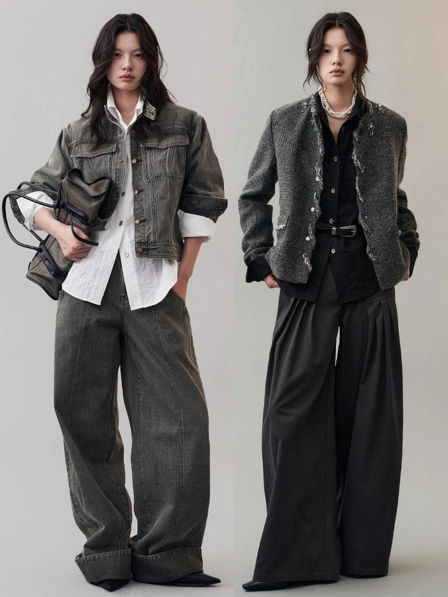 AnnoMundi Textured Bird Button Asymmetric Shirt Shirts