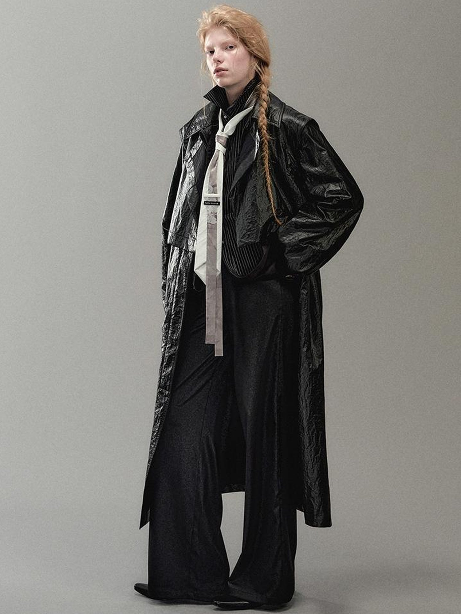 AnnoMundi Textured Glitter Split Hem Trousers With Detachable Skirt