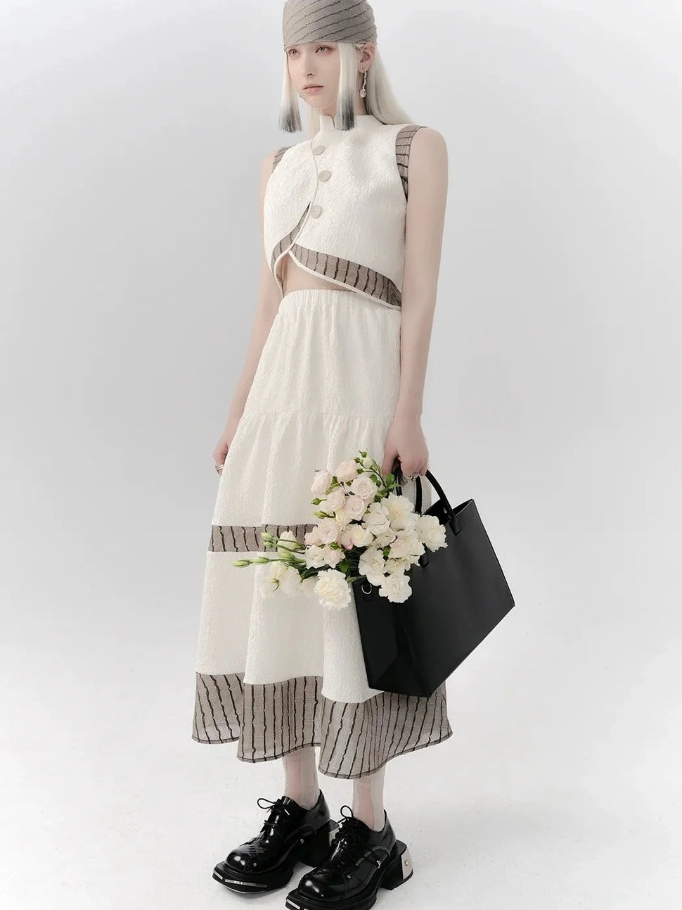 AnnoMundi Textured Lace Square Scarf Accessories