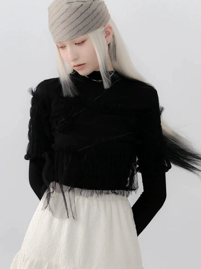 AnnoMundi Textured Lace Square Scarf Accessories