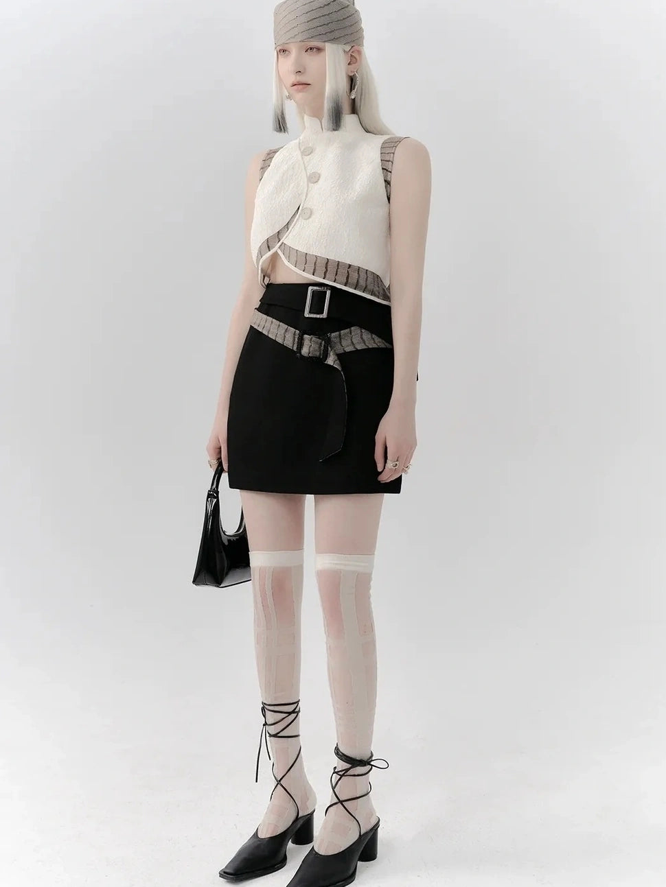 AnnoMundi Textured Lace Square Scarf Accessories