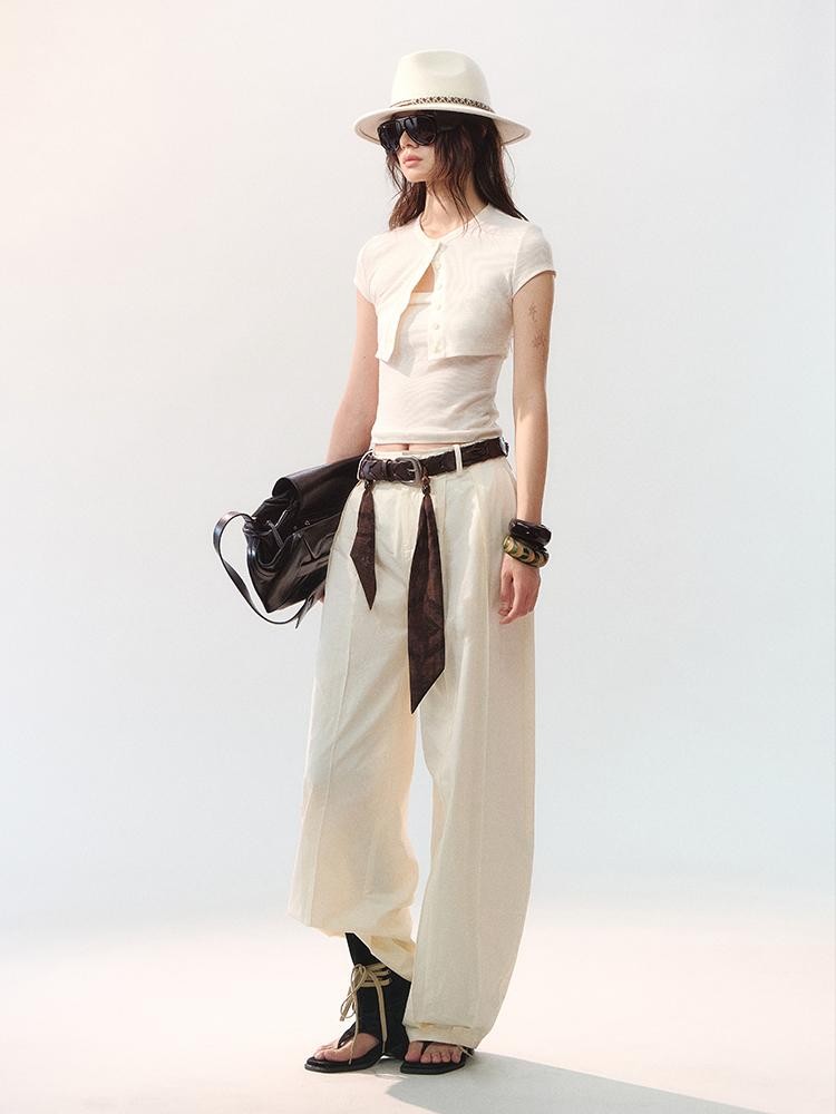 AnnoMundi Textured Slim Fit Layered Two Piece Women&