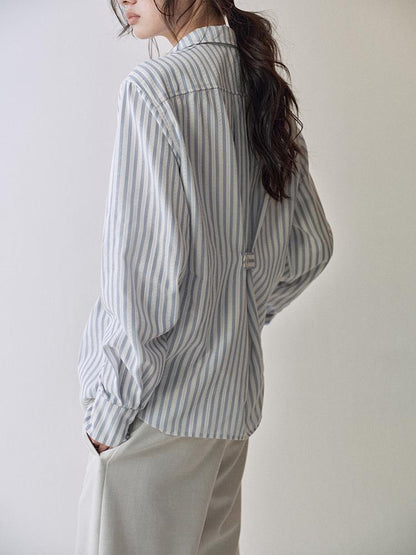 AnnoMundi Textured Stripe Shirt With 3D Lace Placket