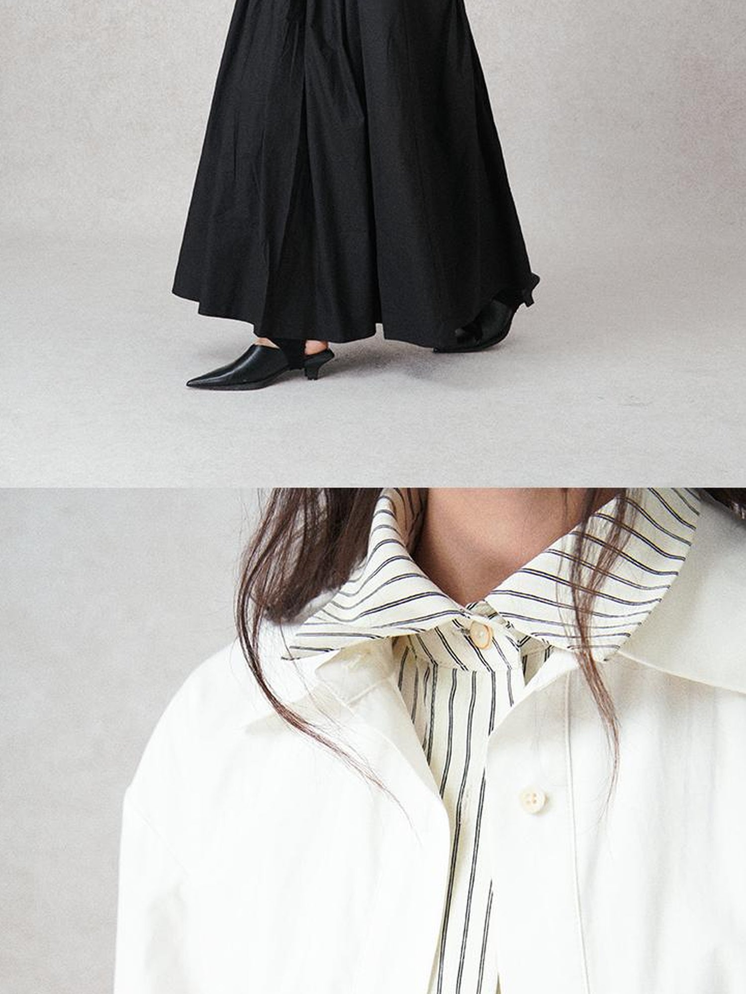AnnoMundi Textured Weave Bauhaus Blouse V Neck T Shirt Long Sleeve
