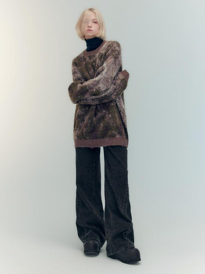 AnnoMundi Textured Yoke Sweater In Dual Tones