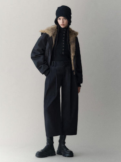 AnnoMundi Twilight Rhythm Winter Eco Fur Short Utility Jacket