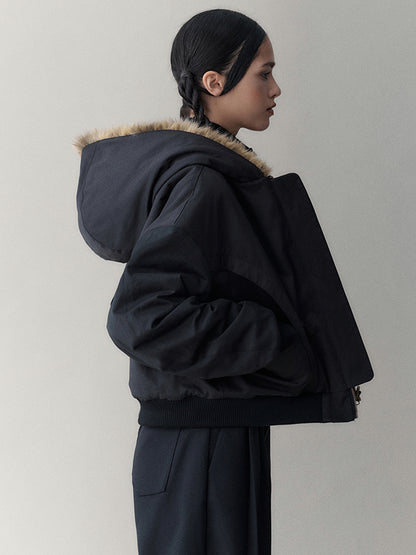 AnnoMundi Twilight Rhythm Winter Eco Fur Short Utility Jacket