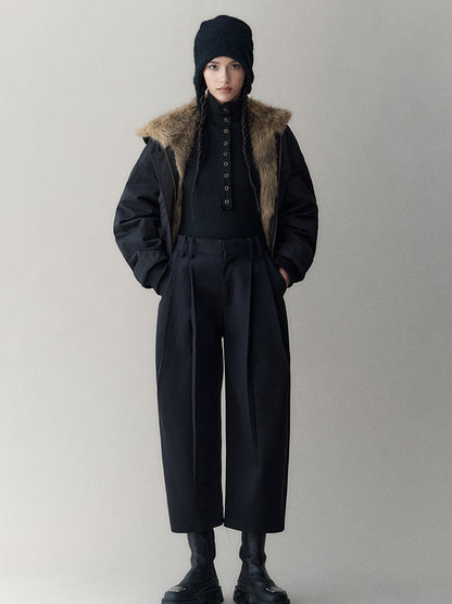 AnnoMundi Twilight Rhythm Winter Eco Fur Short Utility Jacket